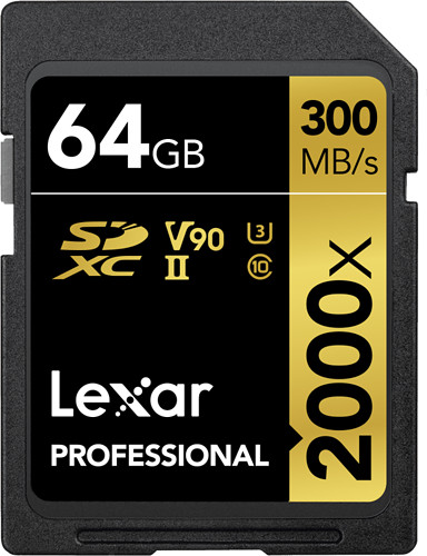 Karta pamięci Lexar SDXC 64GB 2000x (300MB/s) V90