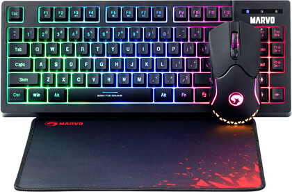 Zestaw klawiatura + mysz + podkładka Marvo CM310 RGB