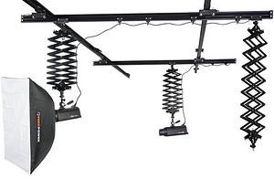 Sufitowy system zawieszania lamp FreePower (3 pantografy, do 15 kg)