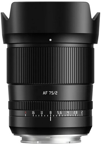 Obiektyw TTArtisan 75mm f/2.0 AF - pełna klatka - mocowanie Sony FE