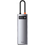 Adapter HUB 8w1 Baseus Metal Gleam Series, USB-C do 3x USB 3.0 + HDMI + USB-C PD + Ethernet RJ45 + microSD/SD